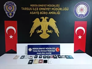 MERSİN (AA) – Mersin'in Tarsus ilçesinde cep telefonu hırsızlığı yapan