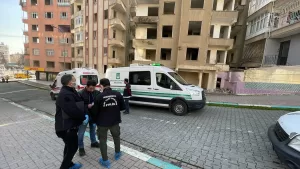 ŞANLIURFA (AA) – Şanlıurfa'nın Haliliye ilçesinde metruk binanın bahçesinde kadın