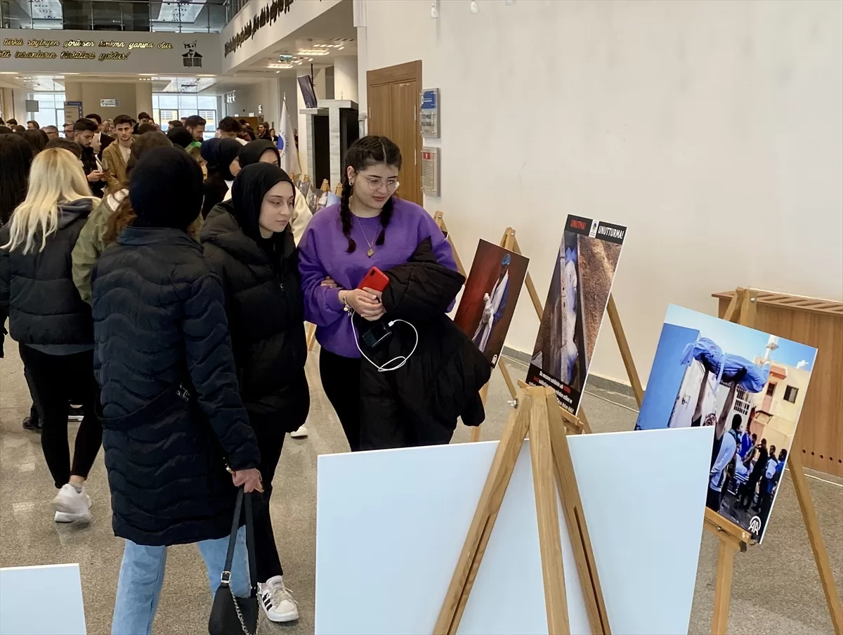 AA'nın Gazze fotoğrafları Kırşehir Ahi Evran Üniversitesinde sergilendi