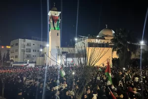 AMMAN (AA) – Ürdün'de binlerce kişi, Gazze Şeridi ile dayanışma