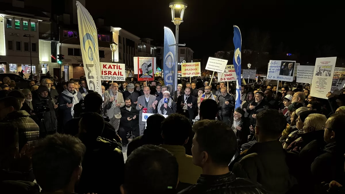 İsrail'in Gazze'ye saldırıları Konya'da protesto edildi