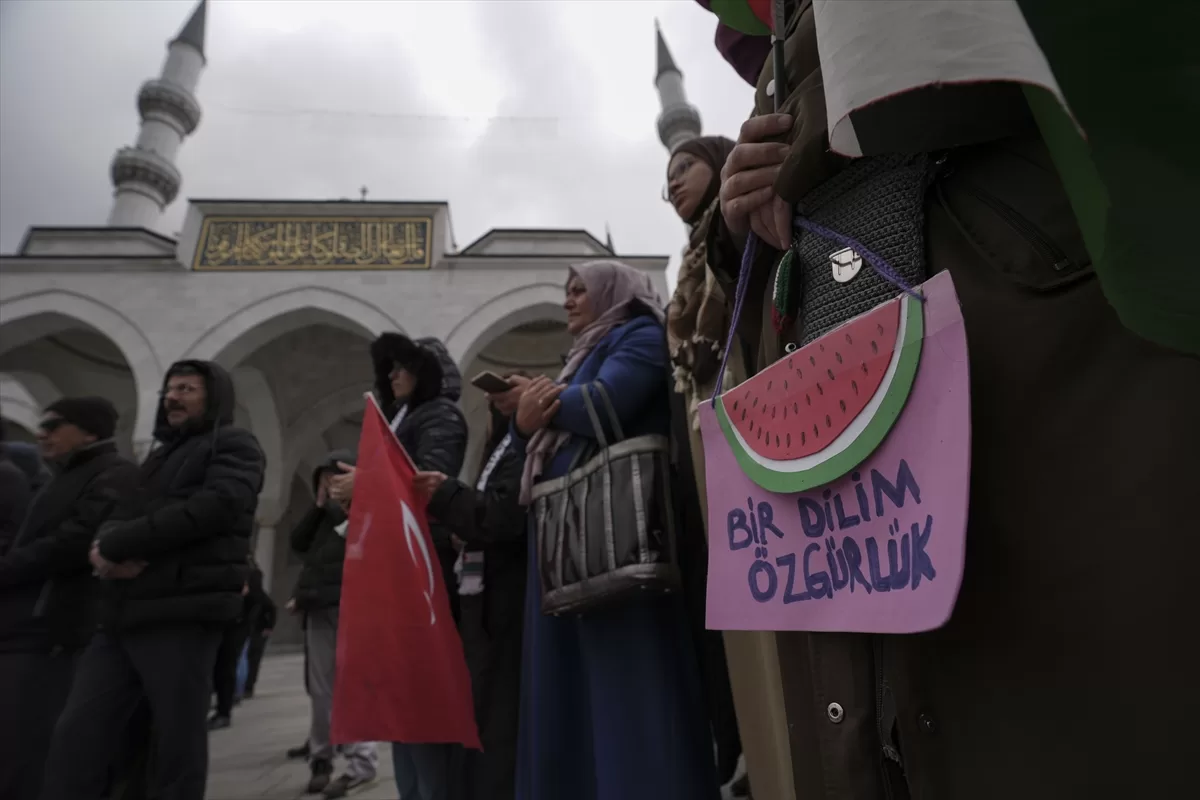 İsrail'in Gazze'ye yönelik saldırıları Ankara'da protesto edildi