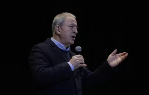 KAYSERİ (AA) – Kayseri'de "Kahraman Türk Kadınları Defilesi"nde Nene Hatun,