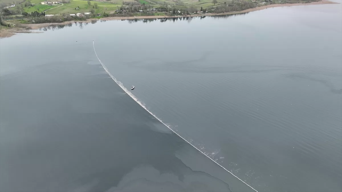 Sapanca Gölü'ne sızan yakıtın temizlenmesi için çalışma yürütülüyor