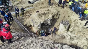 TEKİRDAĞ (AA) – Tekirdağ'ın Çerkezköy ilçesinde, hızlı tren hattı şantiyesinde