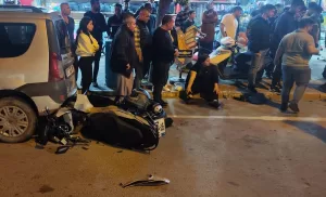 ANTALYA (AA) – Antalya'nın Alanya ilçesinde, motosikletin 2 yayaya çarpması