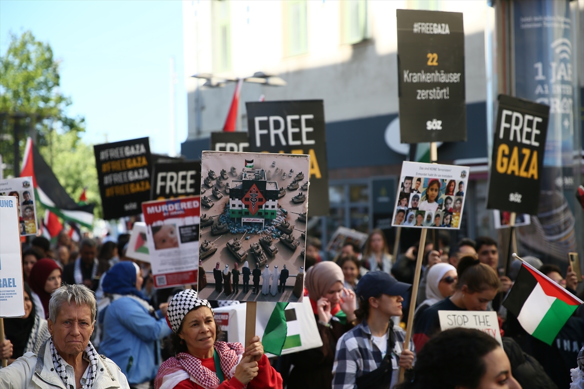 Avusturya'da, İsrail'in Gazze'ye yönelik saldırıları protesto edildi