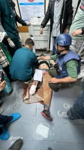 - "Katil İsrail, Nuseyrat Kampı'nda TRT Arabi ekibimizin aracını hedef