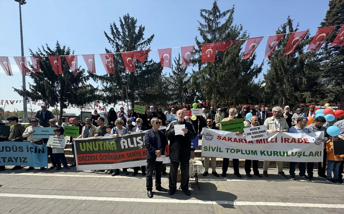 İsrail'in Gazze'ye yönelik saldırıları Sakarya'da protesto edildi