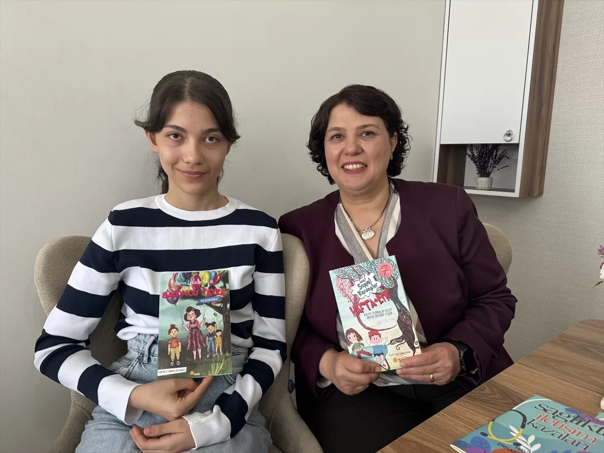 Kanseri yenen kadın çocuklara okumanın ve sağlığın önemini anlatıyor