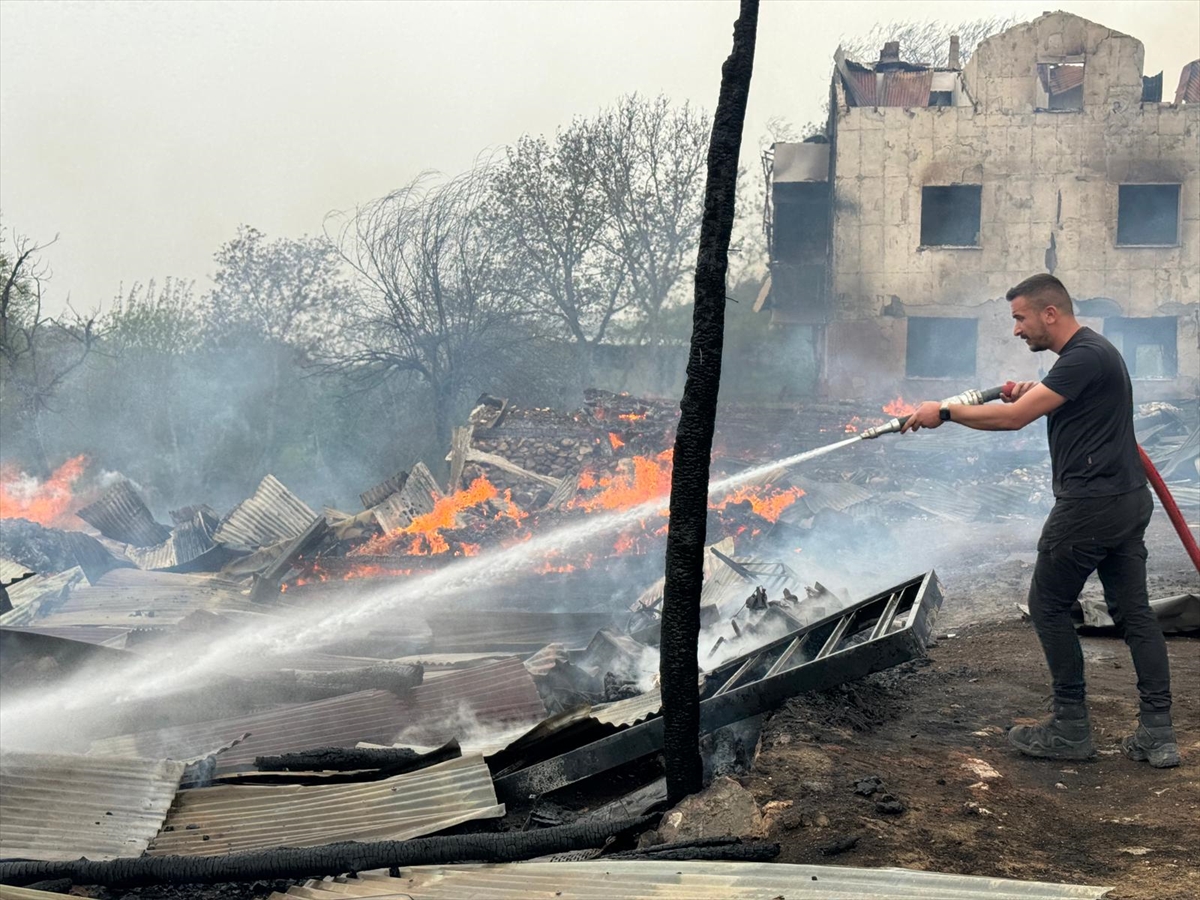 Kastamonu’da 2 ev, sera ve ahırlar yandı, 4 büyükbaş hayvan öldü