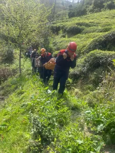 RİZE (AA) – Rize'de yük taşımak için kullanılan teleferikten düşen