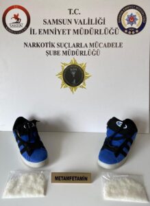 SAMSUN (AA) – Samsun'da düzenlenen operasyonda, ayakkabıya zulalanmış uyuşturucu ele