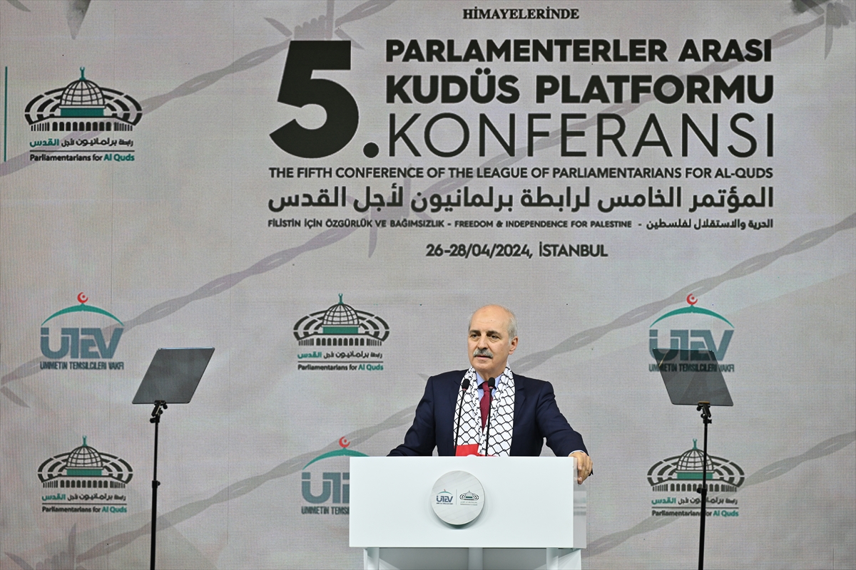 TBMM Başkanı Kurtulmuş, Parlamenterler Arası Kudüs Platformu 5. Konferansı'nda konuştu: