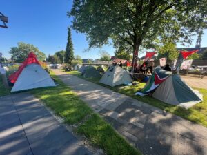 AMSTERDAM (AA) – Hollanda’daki bazı üniversitelerde Filistin’e destek eylemleri sürerken