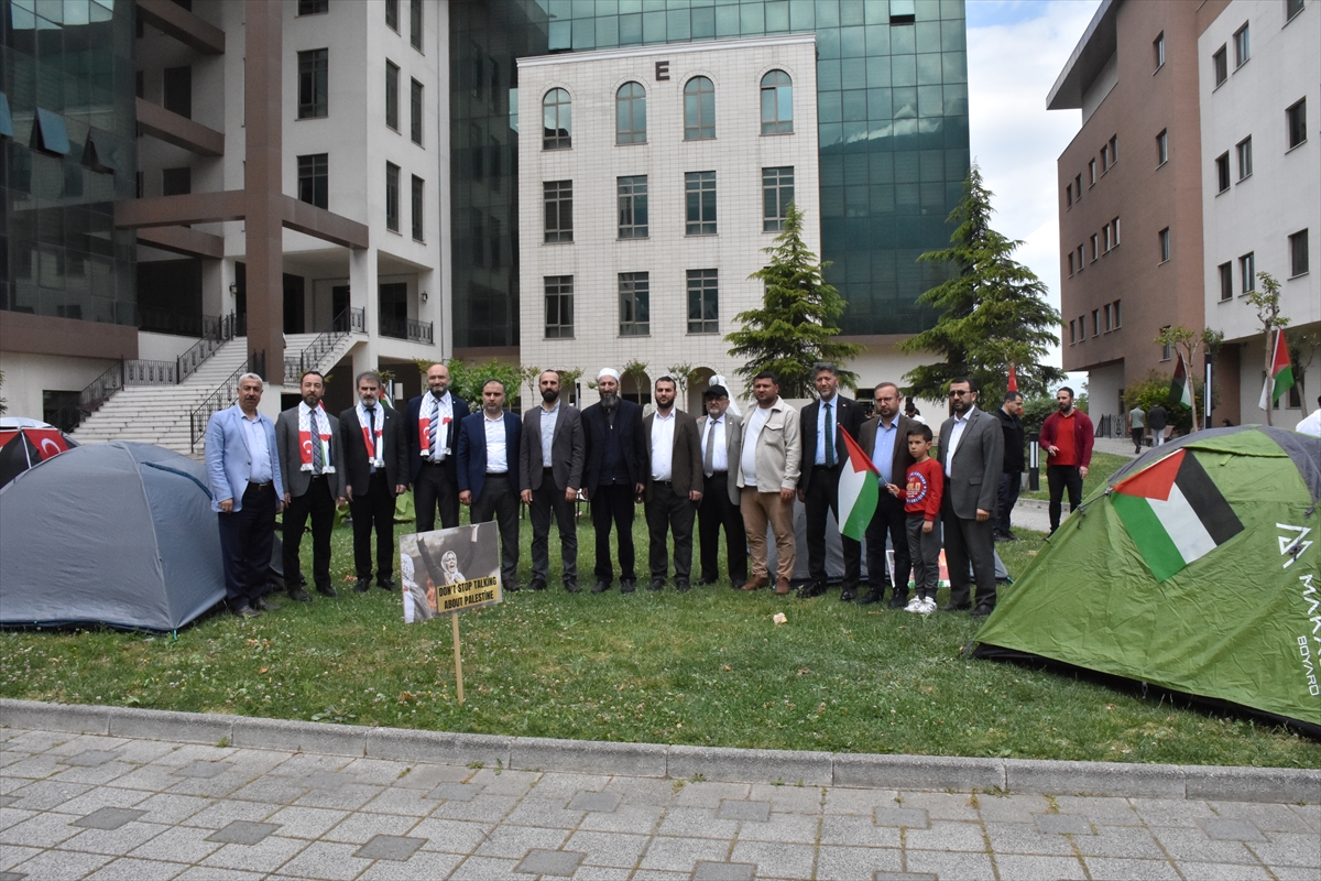 Bursa Teknik Üniversitesinde Gazze'ye destek için çadır nöbeti başlatıldı