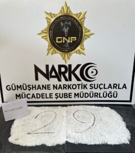 GÜMÜŞHANE (AA) – Gümüşhane'de midesinde uyuşturucu tespit edilen yabancı uyruklu