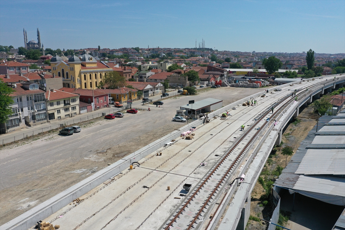 Hızlı Tren Projesi'nin Edirne kent merkezi çalışmaları gelecek ay tamamlanacak
