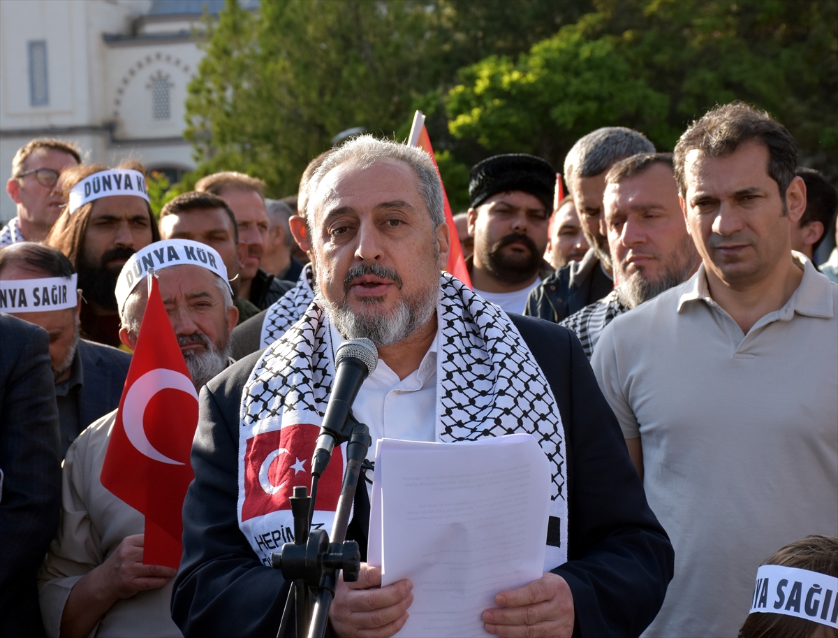 İsrail'in Gazze'ye saldırıları Kırıkkale'de protesto edildi