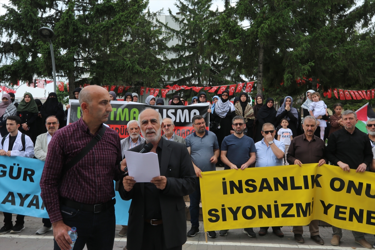 İsrail'in Gazze'ye yönelik saldırıları Sakarya'da protesto edildi