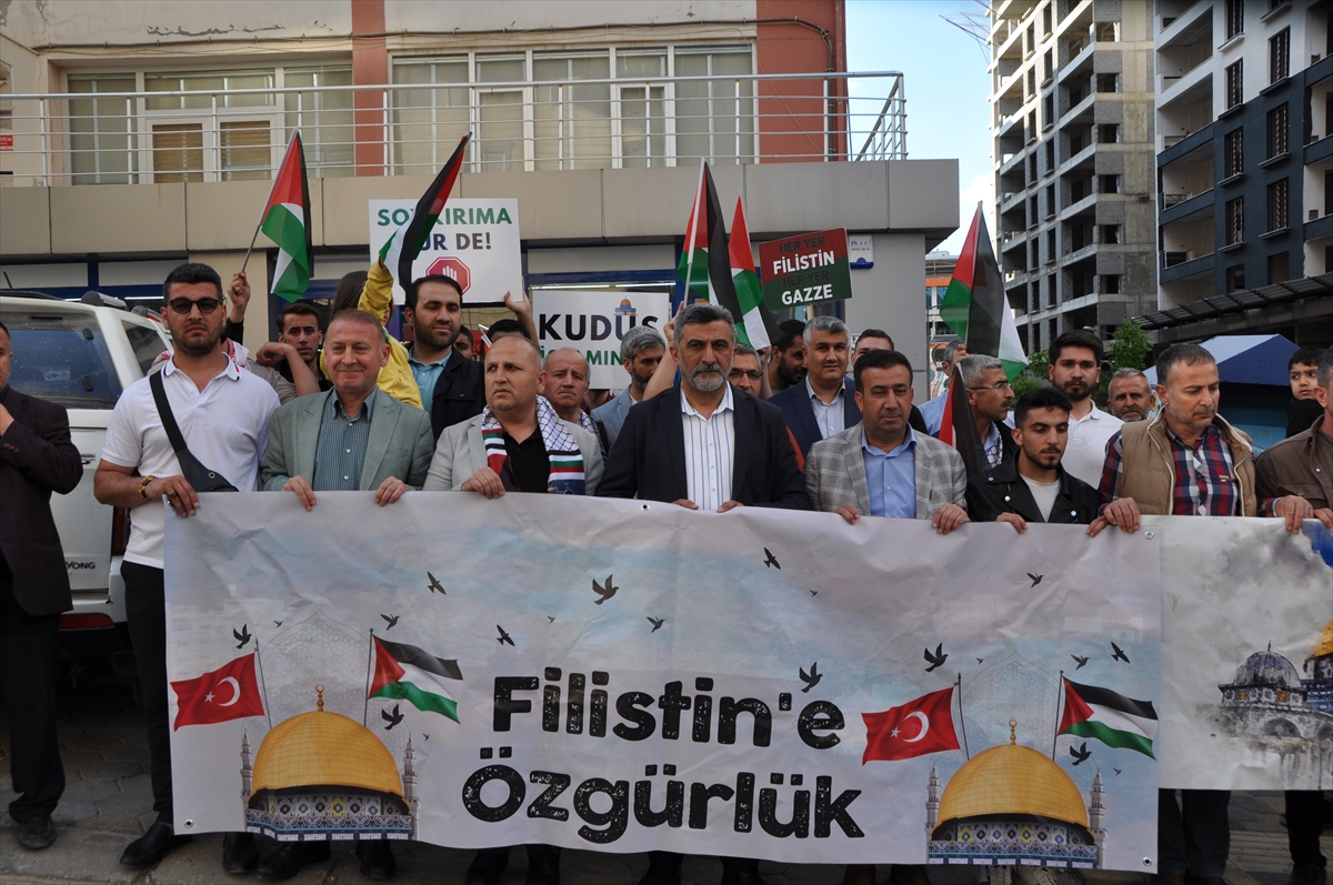 Mardin'de İsrail'in Gazze'ye saldırıları protesto edildi