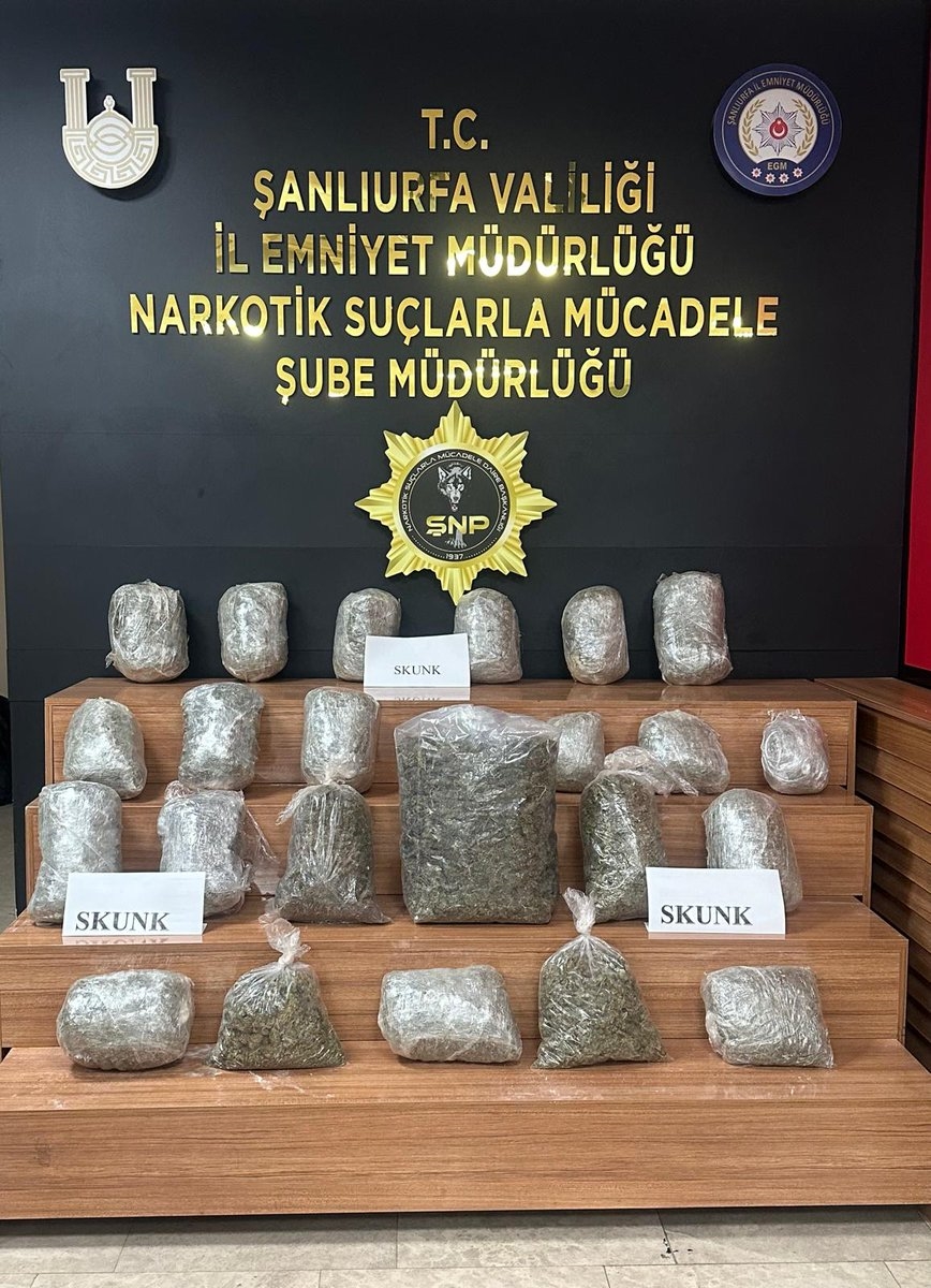 Şanlıurfa'da 22 kilo 700 gram sentetik uyuşturucu ele geçirildi