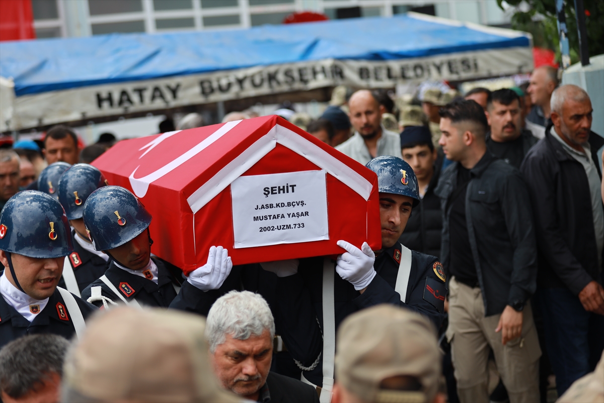 Şehit Jandarma Astsubay Kıdemli Başçavuş Yaşar, Hatay'da son yolculuğuna uğurlandı