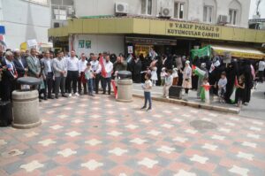 ŞIRNAK (AA) – Şırnak'ın Cizre ilçesinde İsrail'in Gazze'ye saldırıları basın