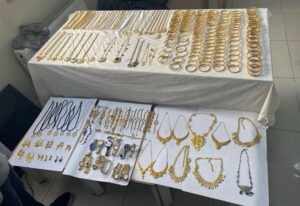 VAN (AA) – Van’ın Çatak ilçesinde duvarını delerek girdikleri kuyumcu