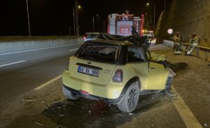 - Kaza anı araç kamerası tarafından kaydedildi