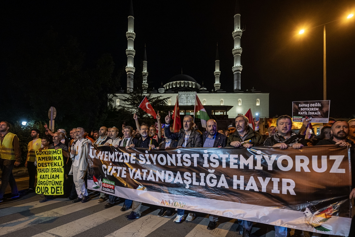 Ankara'da İsrail'in Gazze'ye yönelik saldırıları protesto edildi