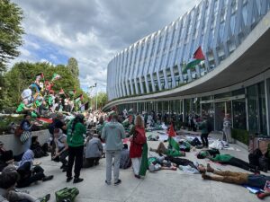 LOZAN (AA) – İsviçre'deki Filistin destekçileri, İsrail'in, Paris 2024 Olimpiyat