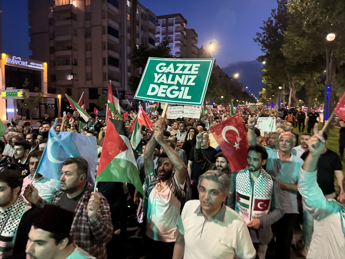 Kahramanmaraş'ta İsrail'in Gazze'ye saldırılarına protesto