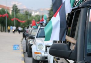 KARABÜK (AA) – Karabük'te araç konvoyu ile Filistin'e destek verildi.