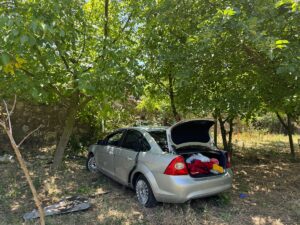 KOCAELİ (AA) – Kocaeli'nin İzmit ilçesinde kontrolden çıkarak meyve bahçesine