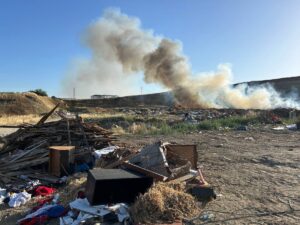 İSTANBUL (AA) – Silivri'de çıkan anız ve çöplük yangınları, itfaiye