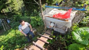 RİZE (AA) – Rize'nin Çamlıhemşin ilçesinde tavuklarını ayı saldırılarından korumak