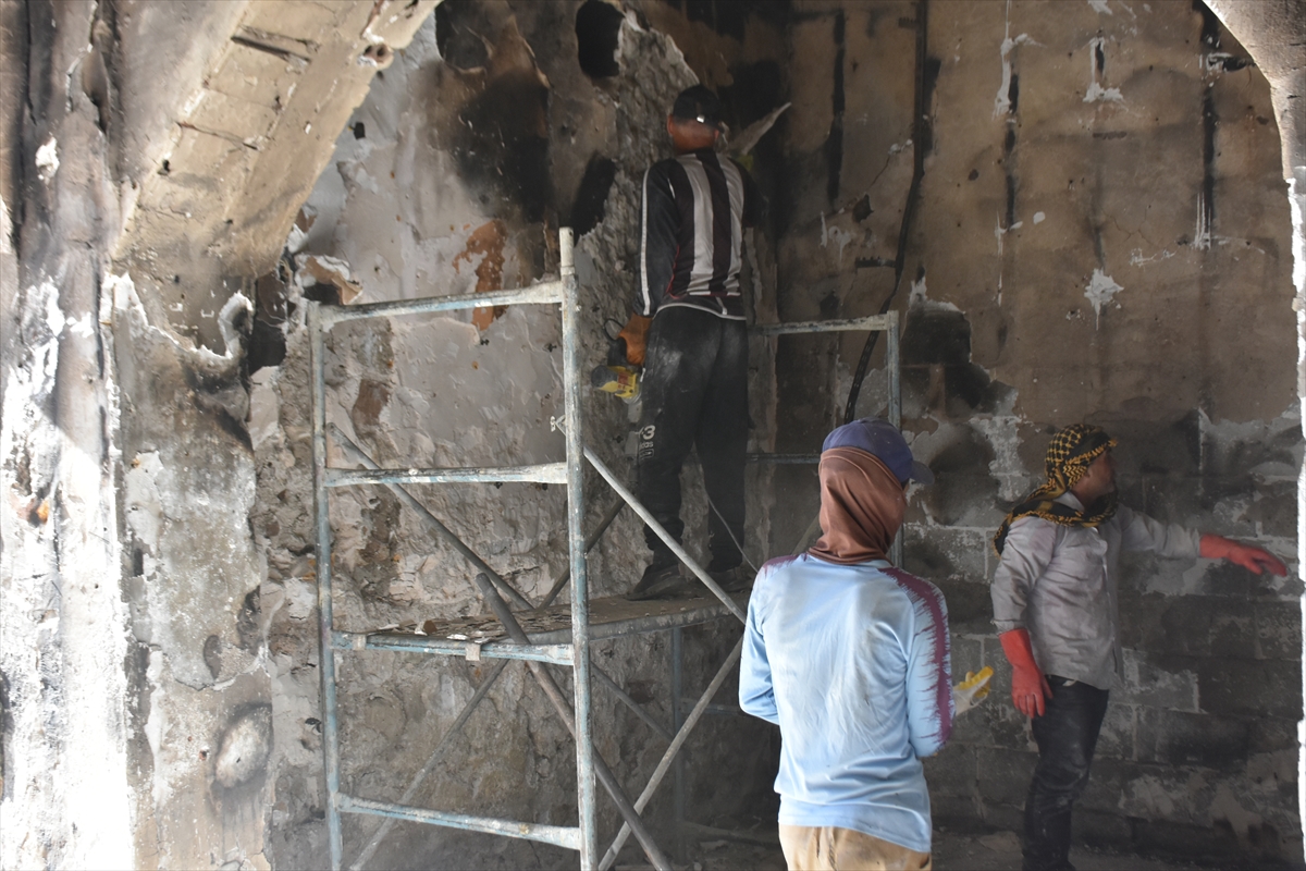 Yangında zarar gören Kerkük'teki Osmanlı yadigarı Kırdar Hanı restore ediliyor