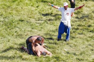 EDİRNE (AA) – 663. Tarihi Kırkpınar Yağlı Güreşleri ikinci tur