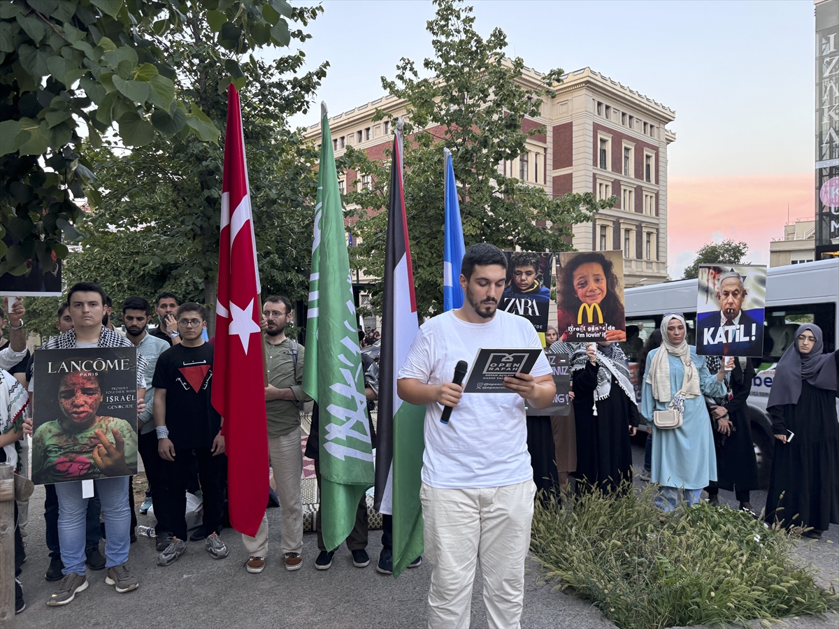 Almanya'nın İsrail'e silah desteği İstanbul'da protesto edildi