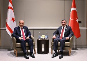 ŞUŞA (AA) – Cumhurbaşkanı Yardımcısı Cevdet Yılmaz, KKTC Cumhurbaşkanı Ersin