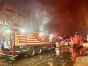 İZMİR (AA) – İzmir'in Konak ilçesinde, bir iş yerinde çıkan