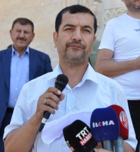 MARDİN (AA)- Mardin'de İsrail'in Gazze'ye saldırıları basın açıklamasıyla protesto edildi.