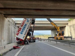 OSMANİYE (AA) – Osmaniye'de otoyol köprüsünden düşen kamyonun sürücüsü yaşamını