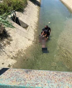 ADANA (AA) – Adana'nın merkez Yüreğir ilçesinde sulama kanalında erkek