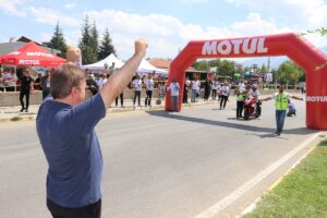 ERZİNCAN (AA) – Erzincan 3. Motosiklet Festivali, akrobasi pilotu Birkan