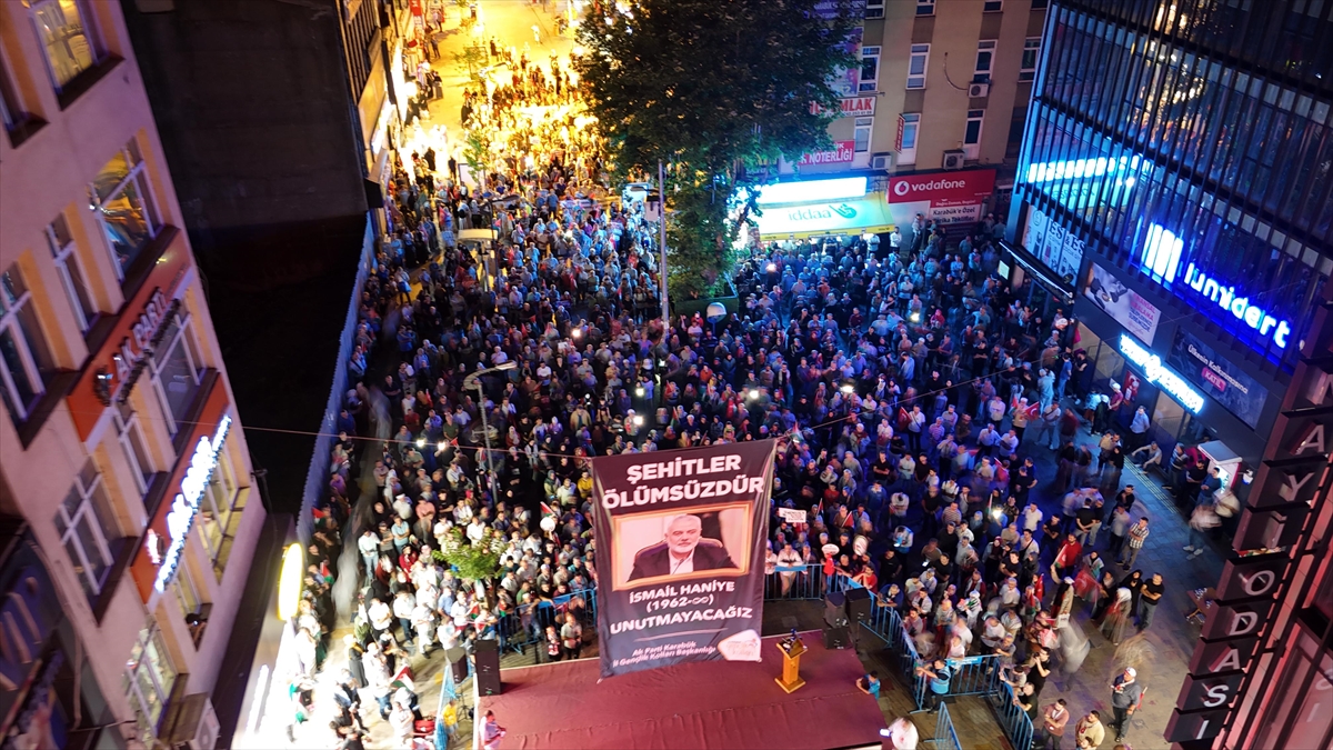 Bolu, Kocaeli ve Karabük'te Hamas lideri Heniyye’ye yönelik suikast protesto edildi