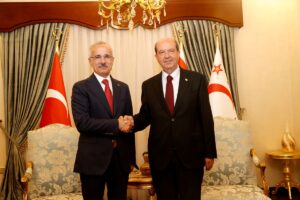 LEFKOŞA (AA) – Lefkoşa Çevre Yolu Temel Atma Töreni ve