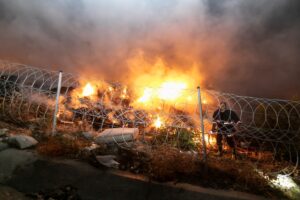 MERSİN (AA) – Mersin'in Yenişehir ilçesinde, atıkların bulunduğu alanda çıkan