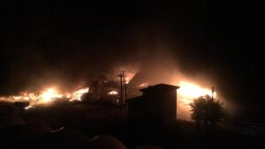 MERSİN (AA) – Erdemli ilçesinde narenciye paketleme tesisinde çıkan yangın